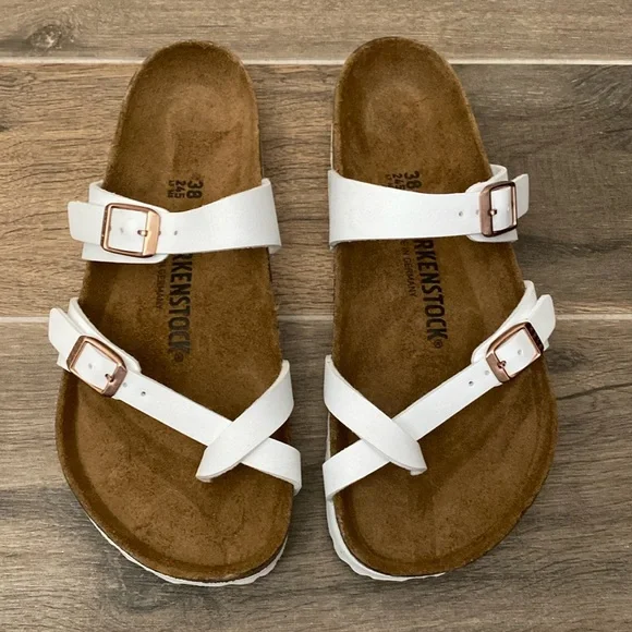 NEW Birkenstock Mayari Sandals White Birkoflor Size 38 / 7 - Picture 3 of 10